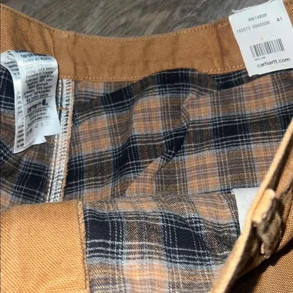 Carhartt Men's Tan Original Dungaree Pants Sz 42x30 nwt - Picture 6 of 6